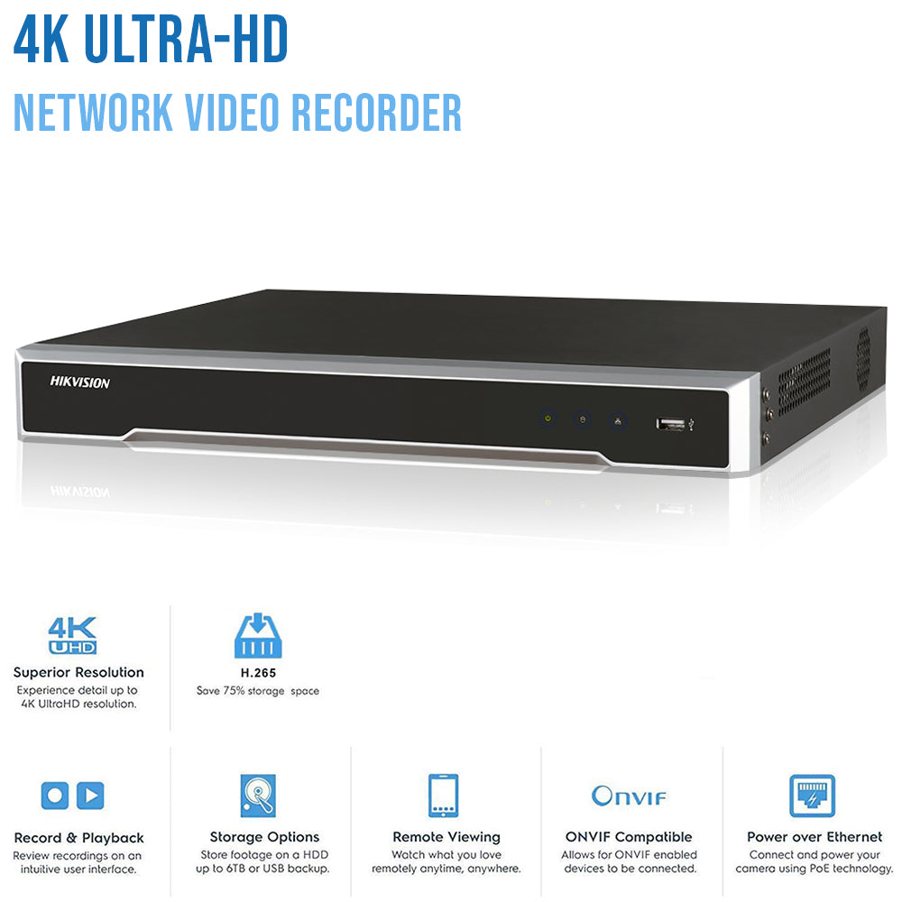 Hikvision DS-7608NI-K2/8P 8 Channel 4K Network Video Recorder – AmSecu