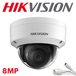 Hikvision DS-2CD2183G0-I 8.0MP 4K UltraHD Exir Dome Camera, IR, IP67 Weatherproofing