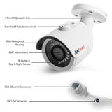 AmSecu 4K 4CH Smart Security Camera System w/ 4 x 4K 8MP 3.6mm Bullet Cameras