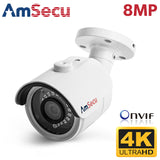 AmSecu UltraHD 4k (8MP) 3.6mm Bullet PoE IP Security Camera